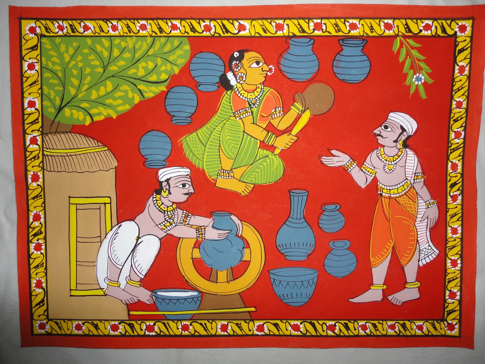 Potter Village Cheriyal Painting